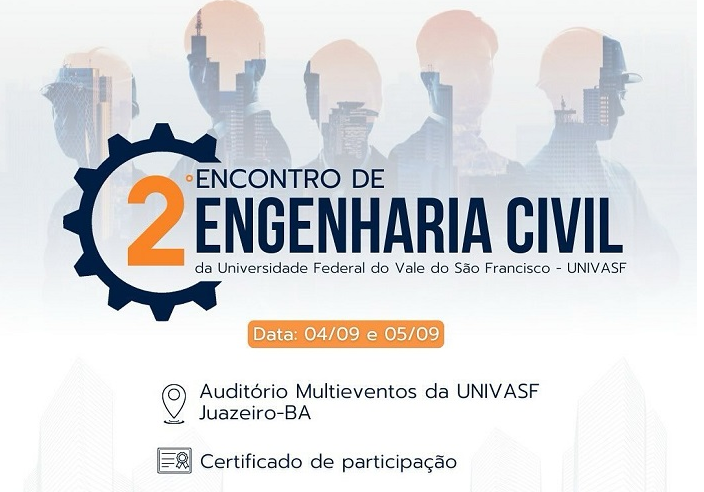 Juazeiro: 2º Encontro de Engenharia Civil da Univasf acontece nos dias 4 e 5 de setembro