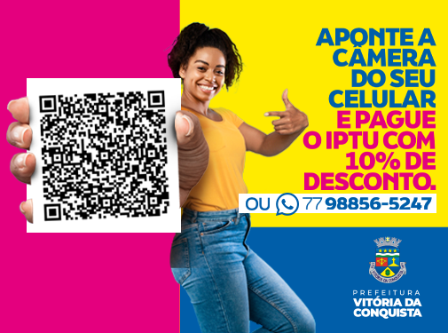 Vitória da Conquista: IPTU Digital, garante desconto de 10% na parcela única até 10 de março