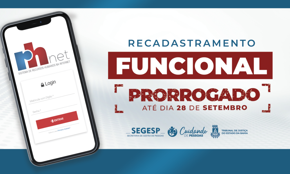 Prorrogado: Recadastramento funcional de magistrados e servidores pode ser feito até 28/9