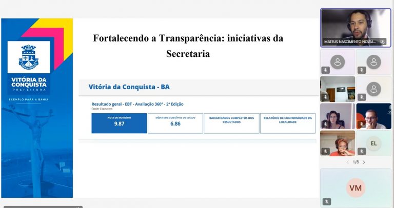 Vitória da Conquista: Prefeitura apresenta experiência positiva de transparência pública em reunião do MPB/BA