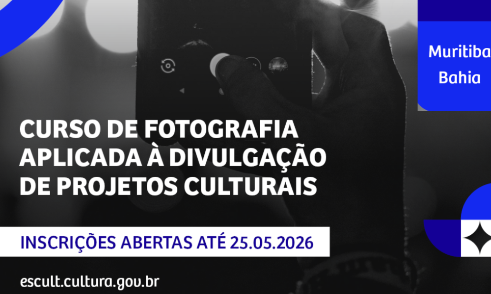 UFRB e EscultAqui oferecem curso gratuito de Fotografia para Projetos Culturais em Muritiba