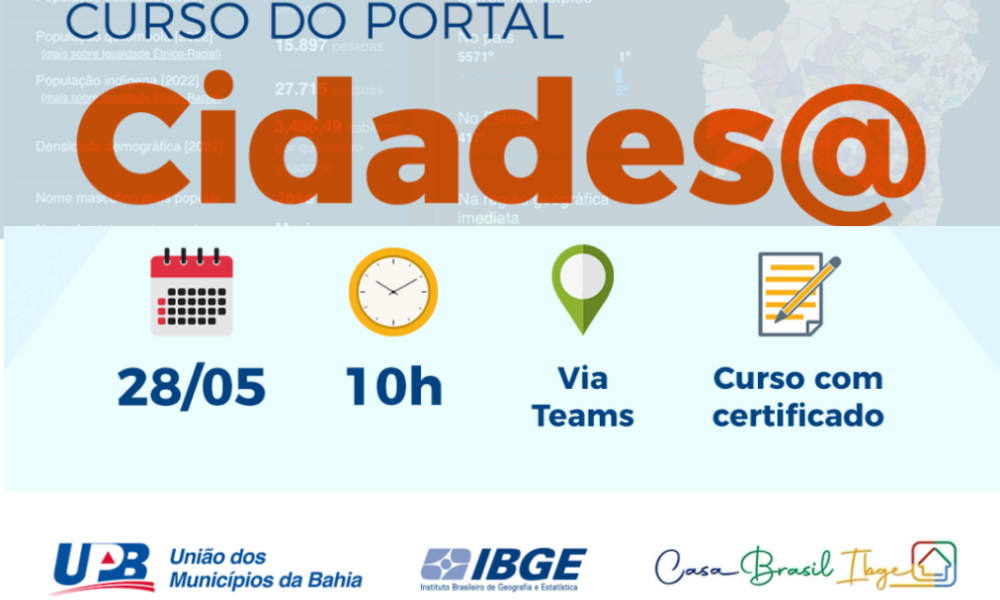 UPB e IBGE promovem curso virtual sobre uso estratégico do portal Cidades@ na gestão municipal