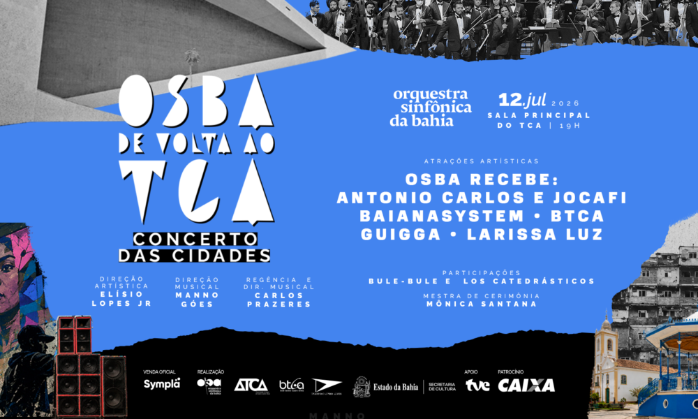 Projeto “OSBA de Volta ao TCA” apresenta o “Concerto das Cidades” no dia 12 de julho