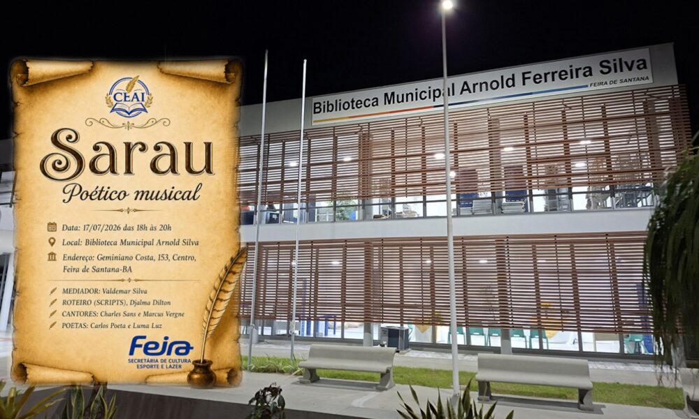 Biblioteca Municipal Arnold Silva recebe Sarau Poético Musical
