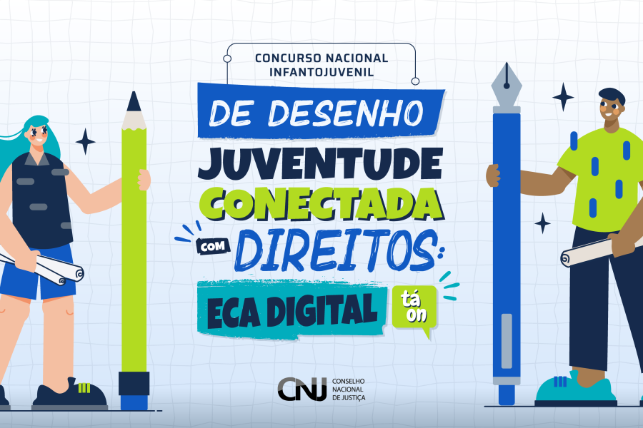 CNJ e Ministério da Justiça lançam concurso de desenho sobre direitos de crianças e adolescentes no ambiente digital
