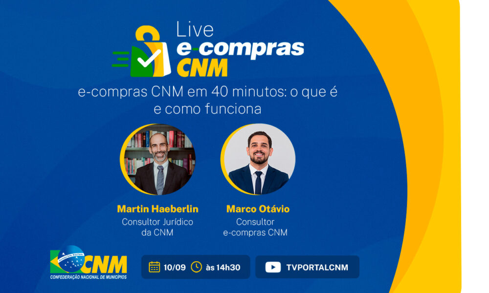 Com transmissão ao vivo, CNM apresenta a plataforma e-compras no dia 10 de setembro