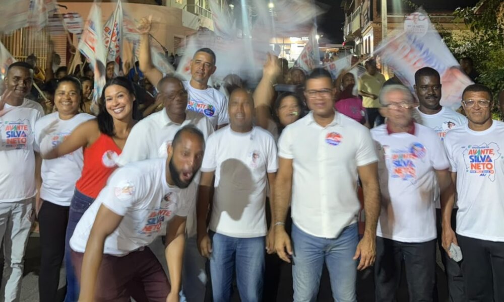 Silva Neto em Tanquinho tem recepção calorosa e surpreende com grupo de apoiadores